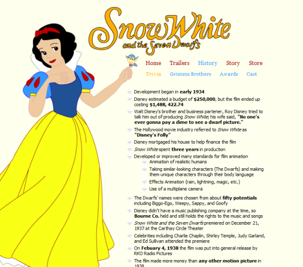 Snow White Website